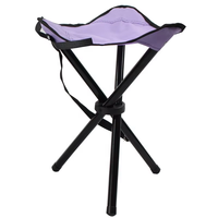 Tabourets pliants triangulaires robustes en tissu Oxford 600D ultralégers et compacts, avec structure en acier durable à trois pieds, pour la pêche