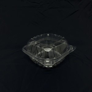 חומרים ממוחזרים בגודל קטן ממוחזר תיבות המבורגר פלסטיק מכסה לקחת מכולות מזון חד פעמיות - Product Image 3