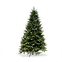 Sapin de Noël artificiel en PE/PVC 1,8m-2,1m, faux pin de luxe au toucher réaliste pour vitrine de centre commercial, décoration de fêtes