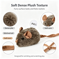 Jouet interactif pour chat, jouet en peluche couineur pour stimuler l'instinct de chasse, idéal pour le jeu d'intérieur, résistant aux griffures et aux morsures, cadeau pour animaux de compagnie