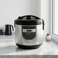 GB-MC660 Cuiseur à riz multifonction 4,1-5L 780W avec contrôle numérique, fonction minuterie, revêtement antiadhésif et chauffage par le bas en acier inoxydable