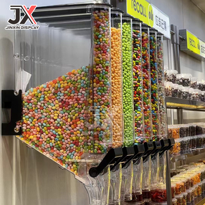 Treo Tường PC Số Lượng Lớn Thực Phẩm Dispenser Cho Siêu Thị Hiển Thị Cho Kẹo Hạt Cà Phê Ngũ Cốc Khô Trọng Lực Bin Cho Trung Tâm Đại Siêu Thị - Product Image 2