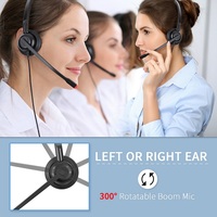 Microphone USB pour casque, suppression du bruit, protection auditive, mains libres, bandeau réglable, pour ordinateur portable, PC, Skype, appels en webinaire