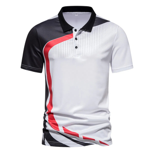 Été Nouveau Style Hommes Polo à manches courtes Sublimation Imprimé Lapel Collar Tee Basketball Training Sport Top - Product Image 3
