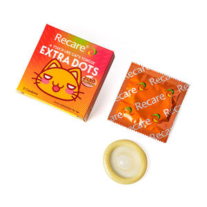 Préservatifs à pois de marque privée pour hommes - Haute qualité, plaisir accru et prévention de la grossesse, emballage carré - Product Image 2