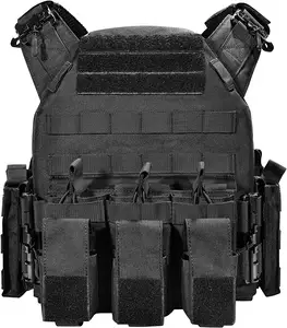 REVIXUN Chaleco Tactico Protective Vest PE Combat Tactical Armor Vest Quick Release Laser Cut Plate Carrier Tactical Vest