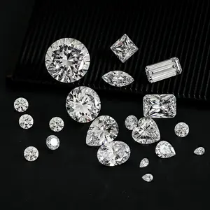 Fabricantes de gemas sintéticas de corte redondo al por mayor Gra Vvs piedra de diamante Moissanite suelto DVVS piedras preciosas de color Moissanite