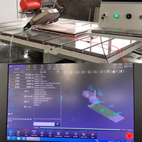 Scie à pont CNC 5 axes GANGER GQ-3220D avec servomoteur pour la découpe de pierre naturelle, marbre, granit, refroidissement par eau, biseautage à 45 degrés