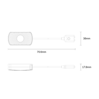 Détecteur de Fuite d'Eau Numérique Murale Intelligent BLE Bluetooth 5.0 Capteur Alarme de Détection de Fuite d'Eau Dispositif de Surveillance