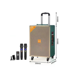 BB-8612 speaker nirkabel Bluetooth 12 inci, Speaker Karaoke troli HIFI sistem suara Audio speaker BT nirkabel mikrofon pesta kayu stereo kekuatan besar bass 12 inci - Product Image 1