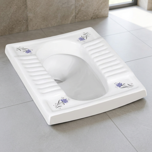 Venta caliente de artículos sanitarios de cerámica en cuclillas, inodoro, porcelana blanca, baño, cuclillas, sartén para apartamento, Hotel - Product Image 1