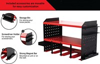 Station de charge pour perceuse sans fil avec panneau perforé, étagère utilitaire, organisateur d'outils électriques avec barre magnétique, bac de rangement