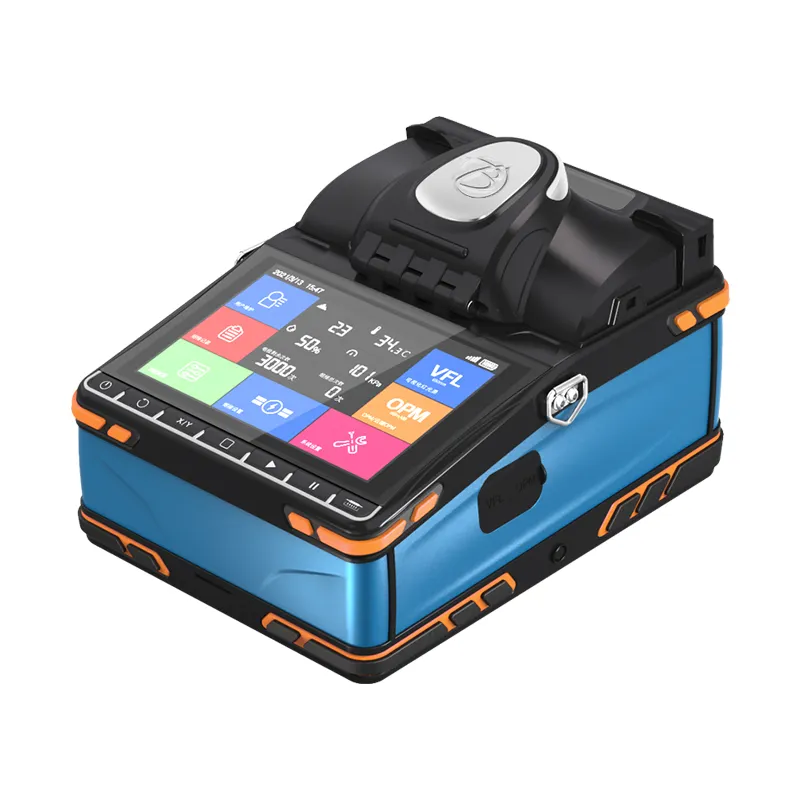 6 Motors Optical Splicing Machine Fiber Fusion Splicer with Vfl Power Meter Function