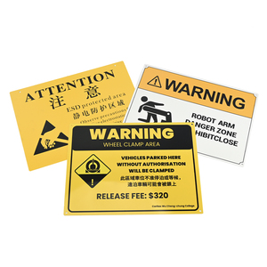 Letrero Metálico de Advertencia con Impresión de Logotipo Personalizado de Alta Calidad, Placa de <span class=keywords><strong>Aviso</strong></span> para Exteriores, Letrero de Aluminio Resistente al Agua y Duradero, Placas de Identificación - Product Image 4