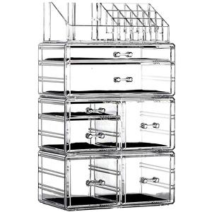 Organizador de Maquillaje Transparente para Tocador, Almacenamiento de Cosméticos, Joyas, Lápiz Labial, Brochas de Maquillaje, Productos de Belleza, Escritorio para Pinzas de Pelo - Product Image 1