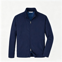 Veste réversible pour homme à col montant et fermeture éclair, légère, coupe-vent, décontractée, pour le travail