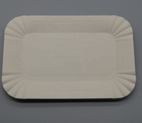 Vente directe du fabricant, assiettes rectangulaires jetables écologiques, assiettes en papier de style classique pour les fêtes