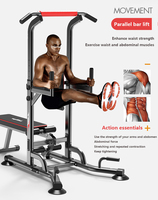 Tour de musculation multifonction en métal avec barre de traction et banc de musculation pour entraînement de musculation à domicile et station de dips