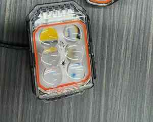 Trèfle à quatre feuilles à trois côtés pour <span class=keywords><strong>moto</strong></span> avant à LED transfrontalière phare de remplacement clignotant à <span class=keywords><strong>faisceau</strong></span> haut/bas 6 lentilles pour - Product Image 6