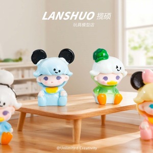 Lanshoo Cartoon Duck Figurines Mini 3D Resin Desktop Ornaments Cute Collectible <b>Toys</b> For Kids And Adults - Product Image 2