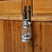 Lanterne à kérosène portable vintage de 24,5 cm, lampe à huile rétro pour le camping, la randonnée, l'éclairage d'urgence en extérieur, la décoration