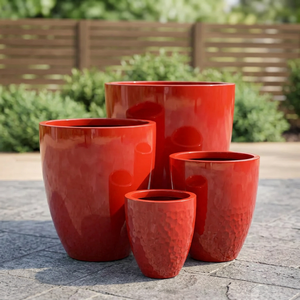 Jardinières d'extérieur pour la maison et le jardin, en fibre de verre, résistantes aux UV, écologiques, durables, légères, forme de pot, capacité de 13,2L à 189,6L - Product Image 2