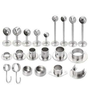 Soporte de tubo redondo de acero inoxidable 304 Haidibos para barra de toallas, resistente al óxido, acabado cepillado - Product Image 4