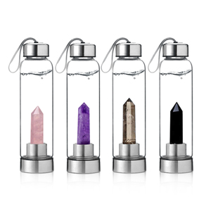 Bouteille d'<span class=keywords><strong>eau</strong></span> en cristal de Quartz, gourde en verre, avec cristaux, 10 ml - Product Image 5