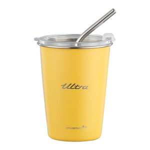 Vasos de acero inoxidable irrompibles para niños, vasos con tapas a prueba de derrames, pajitas, Bebidas frías y calientes, taza de café de viaje - Product Image 5