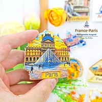L'âme poétique d'une personne chinoise, aimants de réfrigérateur du Louvre de Paris en France, autocollants magnétiques 3D, souvenir de voyage, cadeau