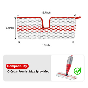 Recharges en <span class=keywords><strong>microfibre</strong></span> antibactérienne pour balai vapeur 360 Easy, tampons de rechange pour balai vapeur, têtes de rechange pour balai - Product Image 2