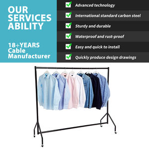 Porte-vêtements mobile en métal avec <span class=keywords><strong>roulettes</strong></span>, à un seul niveau, revêtement en poudre, pour vêtements, sacs, armoire, salle de bain, cuisine - Product Image 4