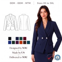 Conjunto de Dos Piezas de Poliéster en Varios Colores para Mujer, Trajes Profesionales para Oficina, Ejecutivas, Carrera, Imagen Corporativa