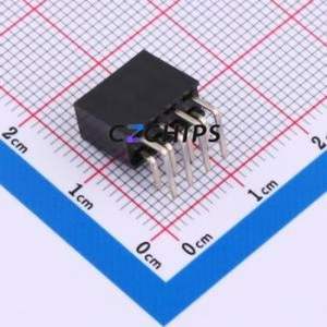 XDM254-2-04-W-8.5-G0 Pin Socket Bent Lead Through Hole,P=2.54mm Connector 2x4P 2.54mm Square Hole Right Angle Insert - Product Image 2