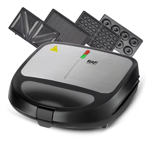 Mini Waflera de 850W, Placas Antiadherentes de Acero Inoxidable, Control Mecánico, Máquina Eléctrica Doméstica para Hacer Sándwiches - Product Image 1