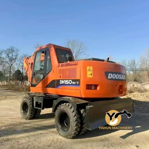 Excavadora de Ruedas Usada <span class=keywords><strong>Doosan</strong></span> Dh150W a Bajo Precio, Excavadora Original <span class=keywords><strong>Doosan</strong></span> Dx60W Dx150W de Alta Calidad en Existencia - Product Image 3