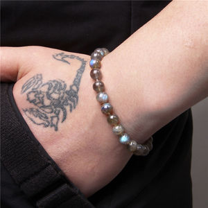8mm Naturel Oeil De Tigre Gemme Bracelet Soulagement Du Stress Yoga Méditation Bracelet Réglable Anxiété Guérison Cristal Bracelet - Product Image 2
