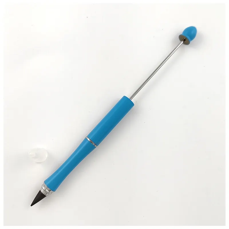 Terbaru 2MM Batang Logam Beadable Pen DIY Pensil Beadable Pensil Abadi dengan Penghapus