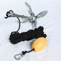 Kit d'ancrage de bateau pliable en PVC pour jet ski, SUP, paddle board, 3,3 lb, corde marine, bouée, accessoires de kayak pour canoë