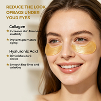 Patchs Hydrogel Coréens OEM au Collagène et Or 24K pour le Contour des Yeux – Anti-âge, Cernes et Poches – Vente en Gros