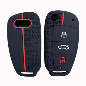 CRH voiture télécommande porte-clés housse en Silicone pour <span class=keywords><strong>Audi</strong></span> A6 A1 Q3 RS3 RS6 R8 <span class=keywords><strong>A3</strong></span> 8L <span class=keywords><strong>8P</strong></span> A4 B6 - Product Image 6