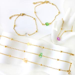 Dijes de Acero Inoxidable con Baño de Oro de 18K para la Creación de Pulseras DIY, Pulsera Italiana con Dijes, Pulsera de Cristal para Mujer - Product Image 2