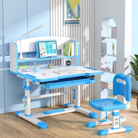 Table d'apprentissage pour enfants de haute qualité, ensemble de bureau et de chaise solide pour la maison, bureau surélevé pour les élèves du primaire