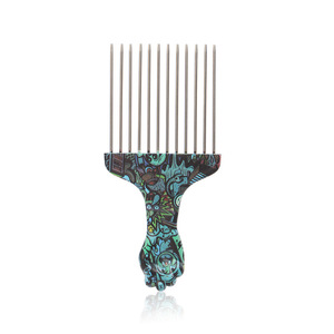 Peigne à dents en métal acier inoxydable Outils de salon Pick Man <span class=keywords><strong>Afro</strong></span> <span class=keywords><strong>Barber</strong></span> Oil Hair Syling Pick Comb - Product Image 6
