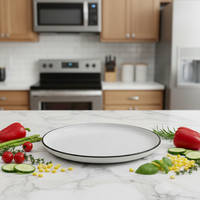 Service de vaisselle en céramique blanche |   Compatible micro-ondes, lave-vaisselle et four |   Assiettes et tasses anti-fuite |   Cuisine Quotidienne