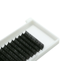 Vente en gros COOLPINELASH Cils synthétiques doux Noir mat pour greffe, style long naturel, modèle à pointe de 0,05 mm et 0,07 mm, usage professionnel en salon, boîte de 12 rangées