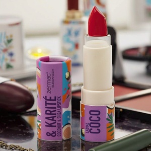 Biodegradable Embossing Custom Patterns Colorful Twist Tube Cylinder Box Recyclable Eco-Friendly Kraft Paper Cosmetics Packaging - Product Image 1