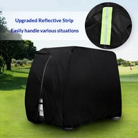 Housse de voiturette de golf en polyester imperméable résistante aux UV 600D Oxford universelle pour 4 passagers Protection contre toutes les intempéries Anti-rayures