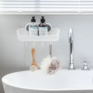 Banheiro Organizador Shampoo sem perfuração Pendurado Titular chuveiro cesta chuveiro organizador Banheiro Prateleiras Ventosa Duche Caddy