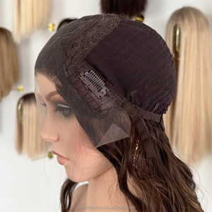 Perruque médicale en cheveux humains européens, avec dentelle supérieure, nouée à la main, couleur marron, cuticules alignées, frontale en dentelle, avec soie, perruque casher - Product Image 5